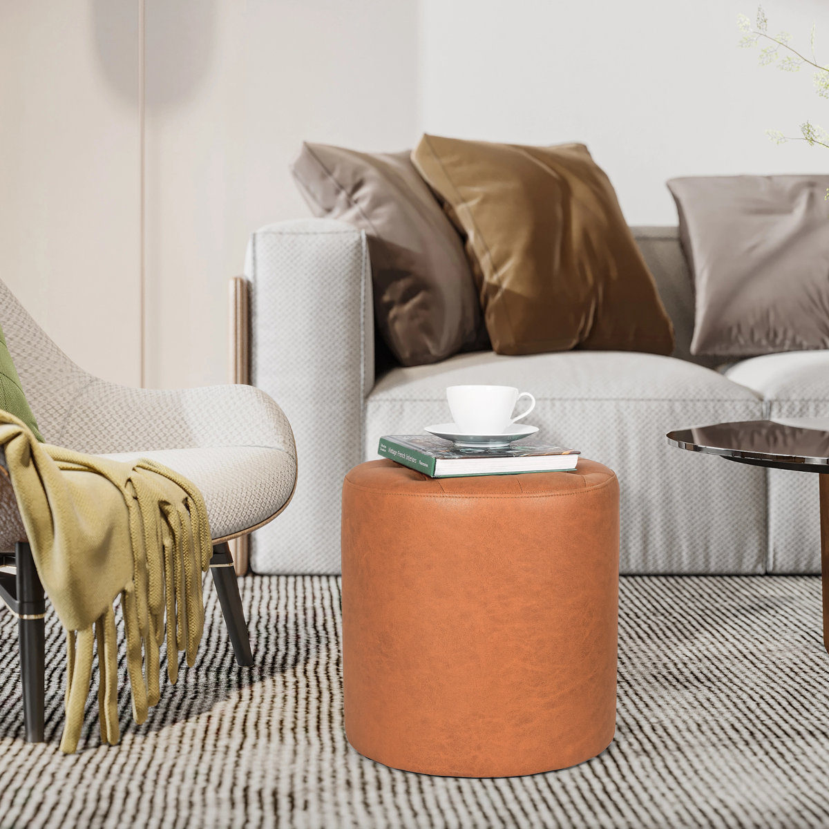 Rangi Tufted Round Standard Ottoman